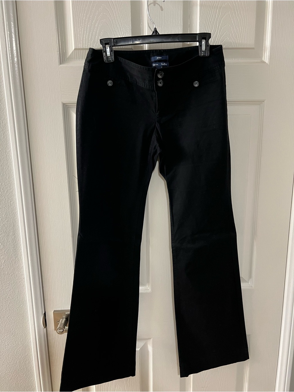 GAP Black Women's Bootcut Pants with Button Front